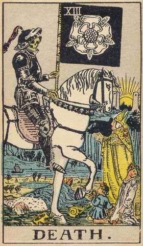 Death tarot card from the Rider–Waite Tarot Deck