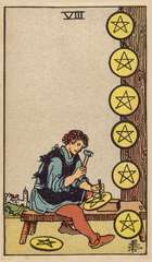 Ace of Pentacles tarot card from the Rider–Waite Tarot Deck