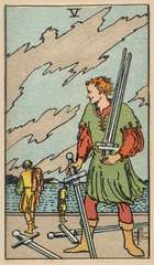 Justice tarot card from the Rider–Waite Tarot Deck