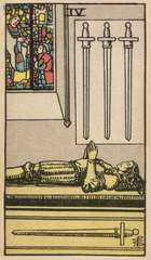 Three of Cups tarot card from the Rider–Waite Tarot Deck