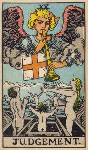Judgement tarot card from the Rider–Waite Tarot Deck