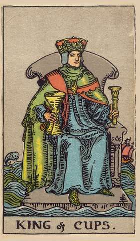 King of Cups tarot card from the Rider–Waite Tarot Deck