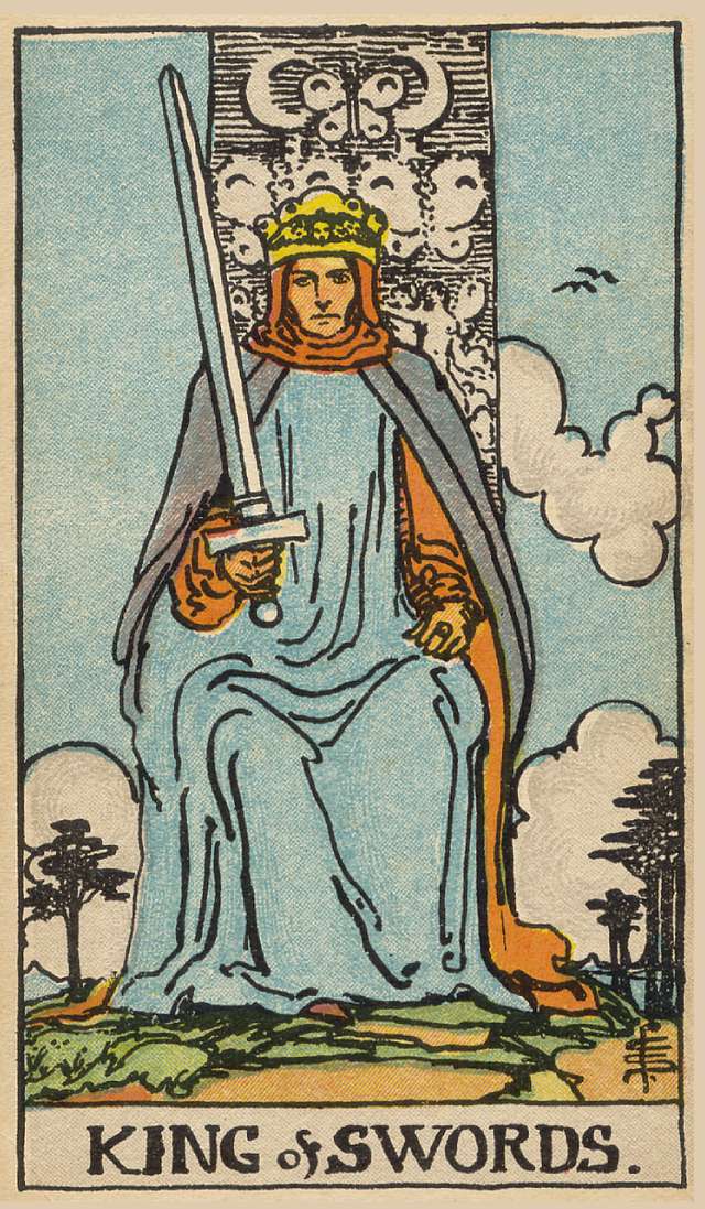 King of Swords tarot card from the Rider–Waite Tarot Deck