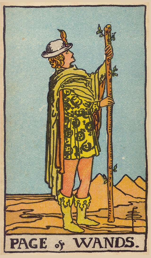 Page of Wands tarot card from the Rider–Waite Tarot Deck