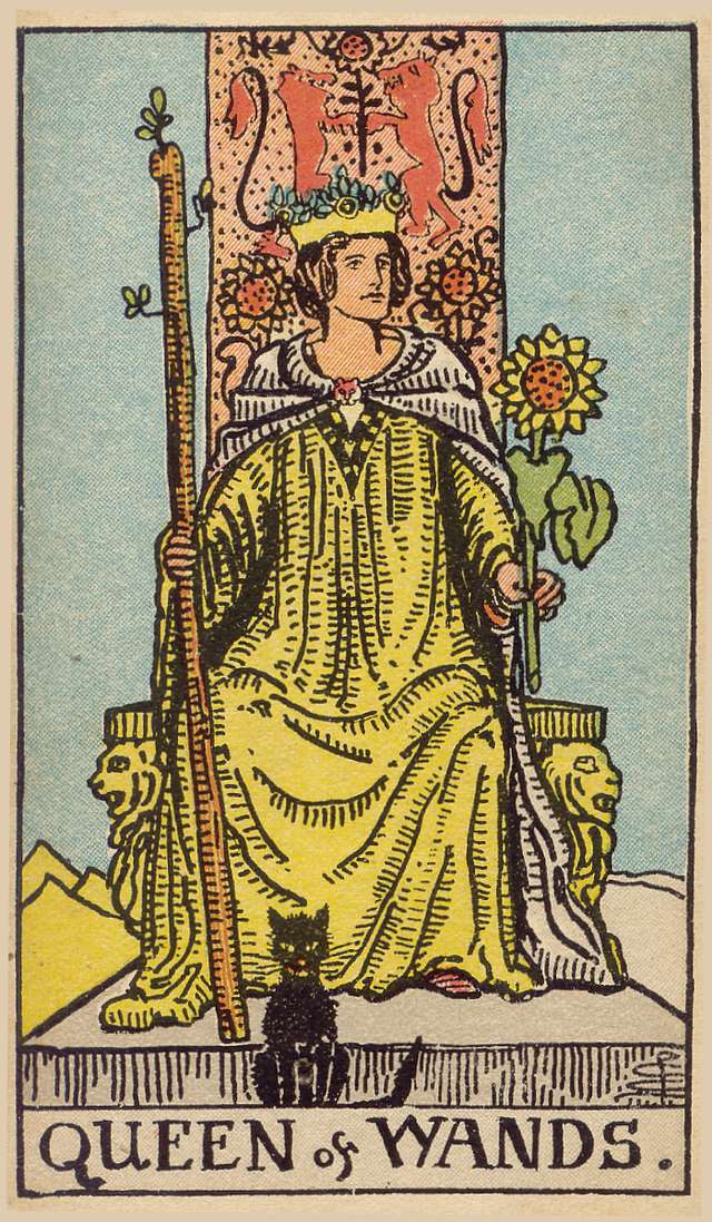 Queen of Wands tarot card from the Rider–Waite Tarot Deck