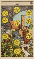 Ace of Pentacles tarot card from the Rider–Waite Tarot Deck