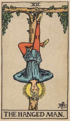 The Hanged Man tarot card from the Rider–Waite Tarot Deck