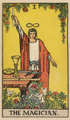 The Chariot tarot card from the Rider–Waite Tarot Deck