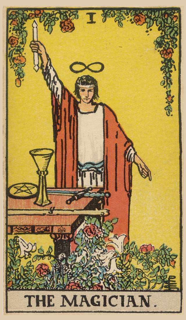 The Magician tarot card from the Rider–Waite Tarot Deck