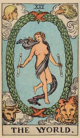 The World tarot card from the Rider–Waite Tarot Deck