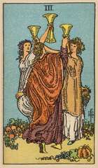 Four of Wands tarot card from the Rider–Waite Tarot Deck