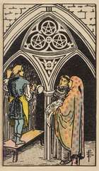 Two of Cups tarot card from the Rider–Waite Tarot Deck