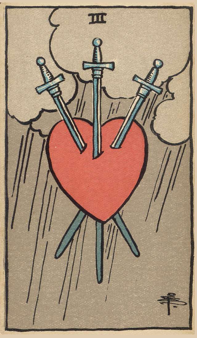 Three Of Swords Tarot Card Meaning Interpretations Advice For Three 